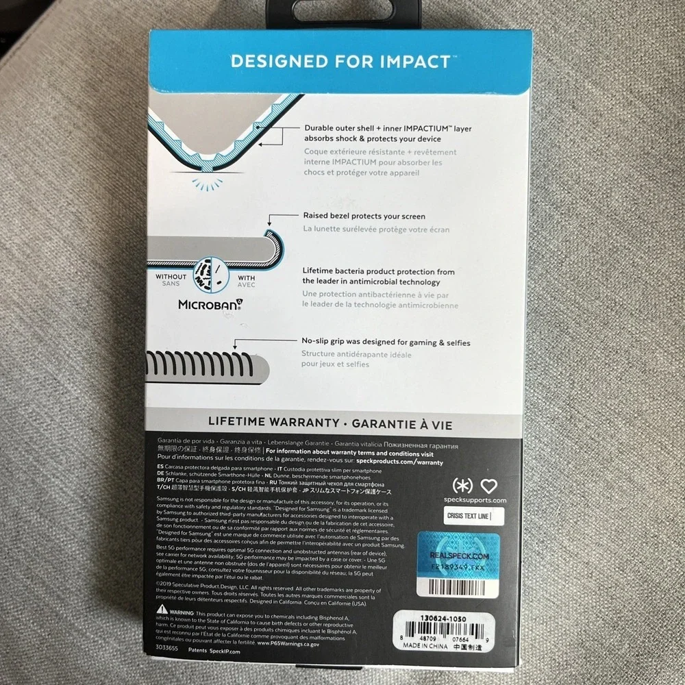 Speck Presidio Grip Hardshell, Samsung Galaxy Note10+ (Note10+ 5G) Black NIB